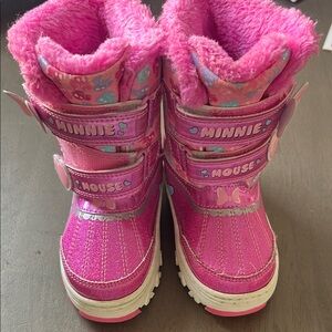 Pink Minnie Mouse Winter Boots